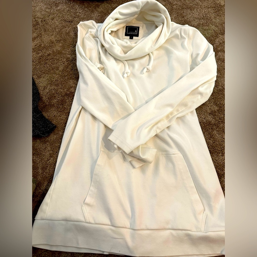 Off white  cowl neck sweatshirt, by Lily & Lottie